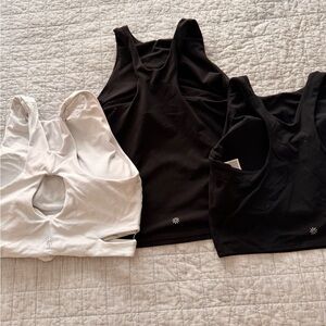 Athleta Black and White Crop Tops